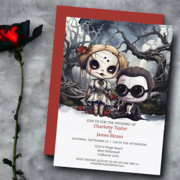 Till Death Us Do Part Bride And Groom Invitation by Ricaso_Wedding at Zazzle