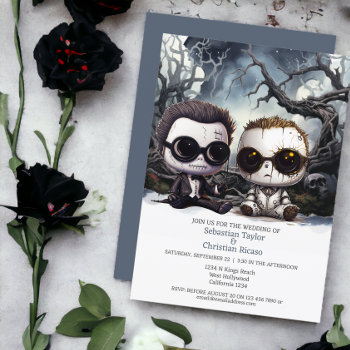 Till Death Us Do Part Two Grooms Invitation by Ricaso_Wedding at Zazzle