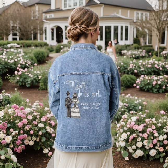 Till death wedding denim jacket (Wedding Back)