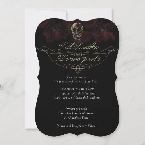 Till Death Wedding Invitations