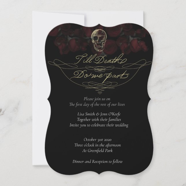 Till Death Wedding Invitations (Front)