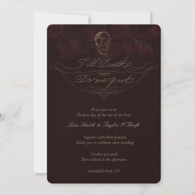 Till Death Wedding Invitations (Front)