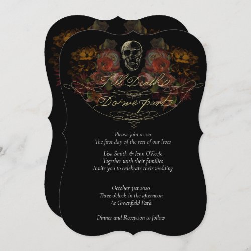 Till Death Wedding Invitations with Autumn Colors