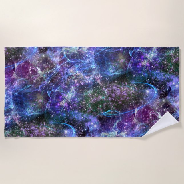 till the end of time, galactic space scape : beach towel (Front)