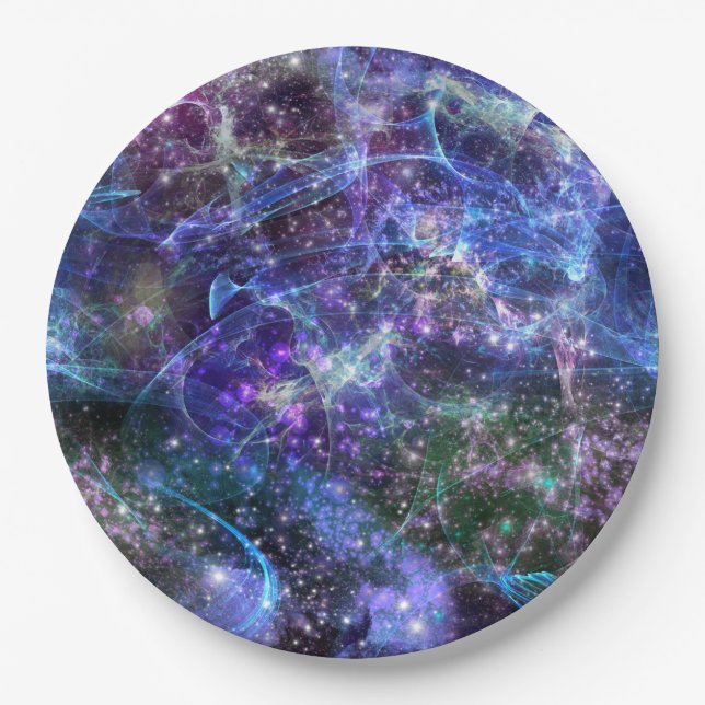 till the end of time, galactic space scape : paper plates (Front)