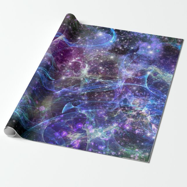 till the end of time, galactic space scape : wrapping paper (Unrolled)