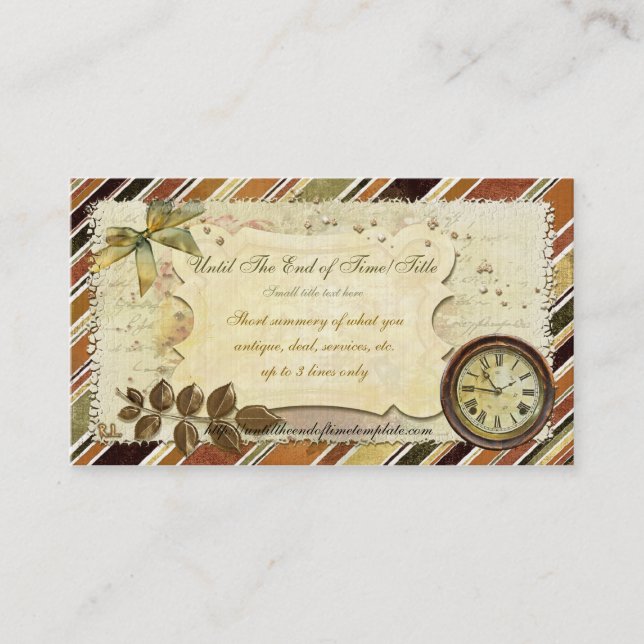 Till The End of Time Victorian ANTIQUE STEAMPUNK Business Card (Front)
