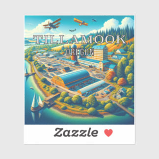 Tillamook Oregon 3 Inch Vinyl Sticker