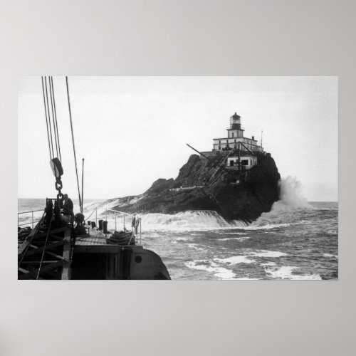 Tillamook Oregon Lighthouse from Ship Photograp Poster