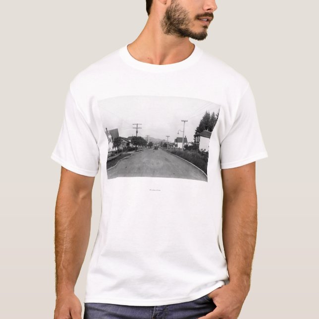 Tillamook, Oregon Residential Street Scene T-Shirt (Front)