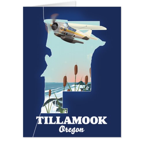 Tillamook Oregon Travel map Card