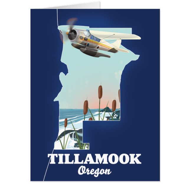 Tillamook Oregon Travel map Card (Front)
