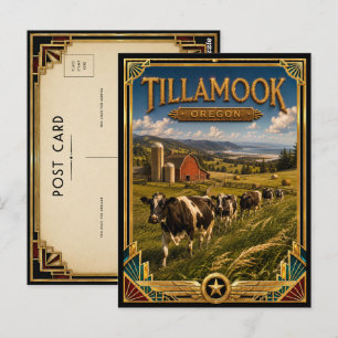 Tillamook Oregon Vintage Art Deco Golden Age Postcard