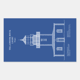 Tillamook Rock Lighthouse - Oregon – AD Rectangular Sticker