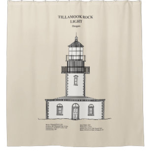 Tillamook Rock Lighthouse - Oregon - SBD Shower Curtain