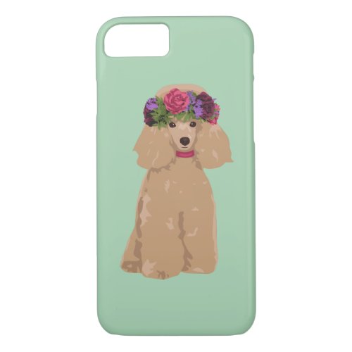 Tilly The Flowery Crown Cute Toy Poodle Puppy Dog iPhone 87 Case