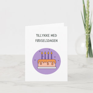 Tillykke med fødselsdagen, Danish happy birthday Card