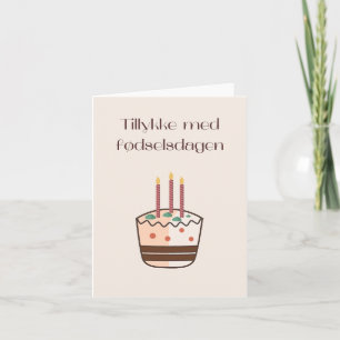 Tillykke med fødselsdagen, Danish happy birthday Card