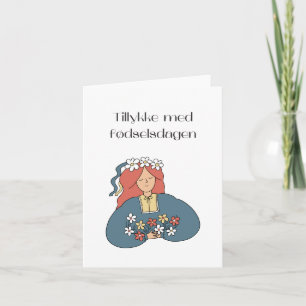 Tillykke med fødselsdagen, Danish happy birthday Card