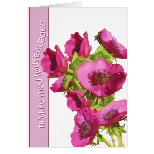 Tillykke med fodselsdagen(happy birthday danish) card | Zazzle.com