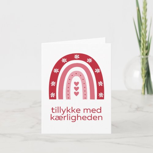 Tillykke med krligheden Danish wedding  Card