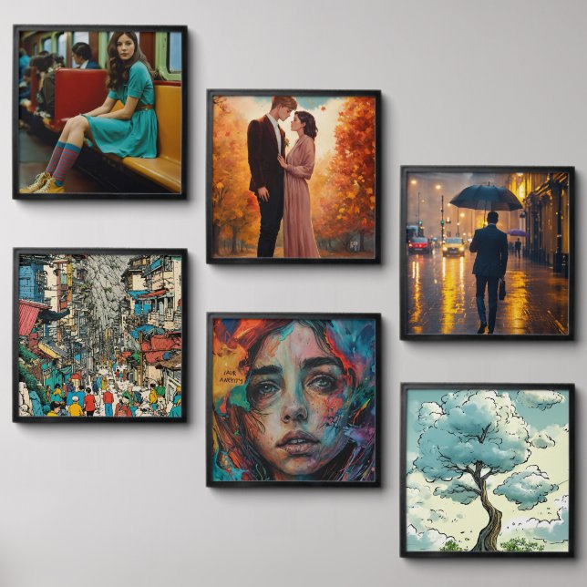 "Tilse Dreamscape Sticker Wallpaper" Peel And Stick Photo Tile (Front Set)