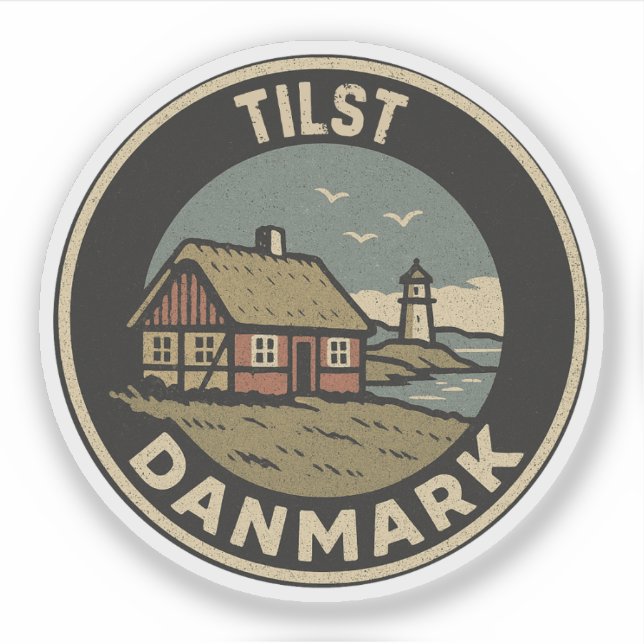 Tilst, Denmark Danmark  Sticker (Front)