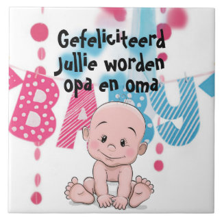 Tilt for grandfather and grandmother, pregnancy ceramic tile