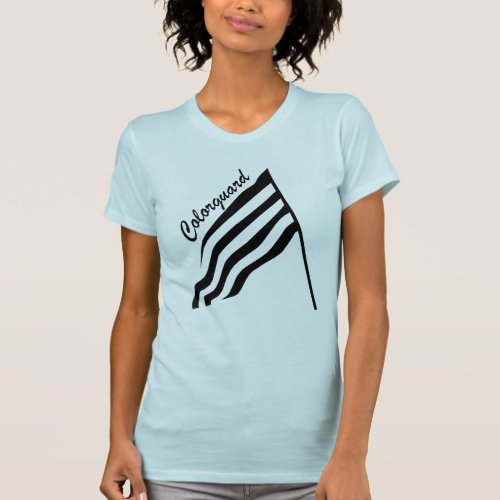 Tilted Colorguard Flag T_Shirt