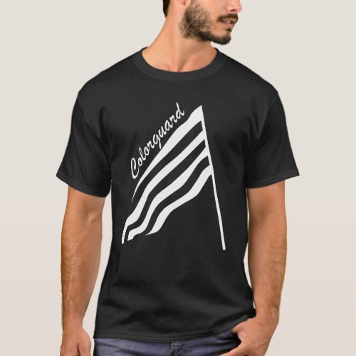 Tilted Colorguard Flag T_Shirt