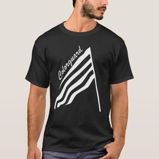 Tilted Colorguard Flag T-Shirt (Front)
