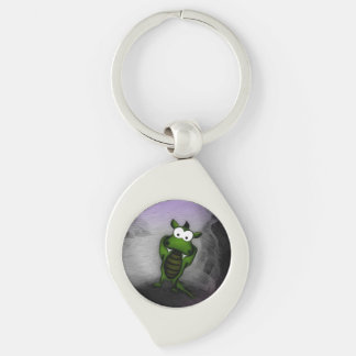 Tilted Dragon Keychain