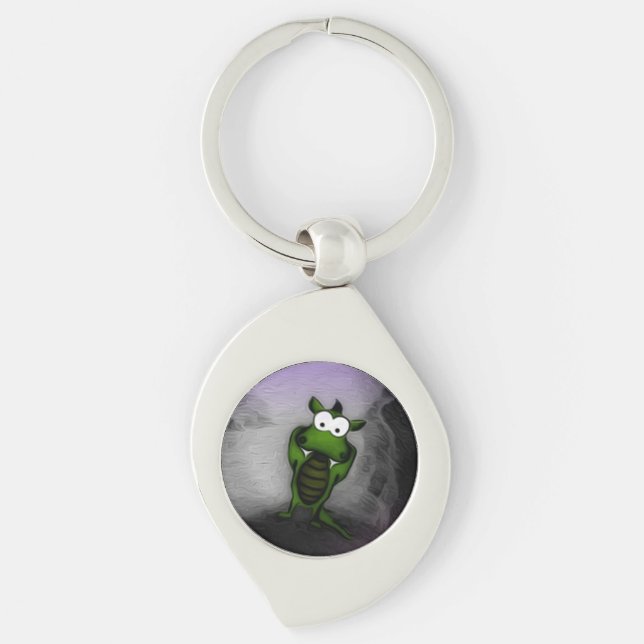 Tilted Dragon Keychain (Front)