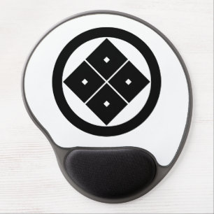 Tilted four-square-eyes in a circle gel mouse pad
