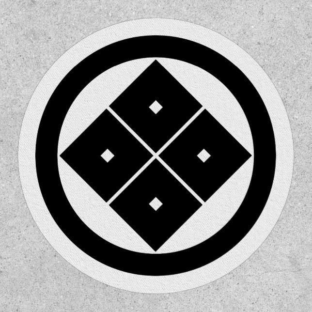 Tilted four-square-eyes in a circle patch (Front)
