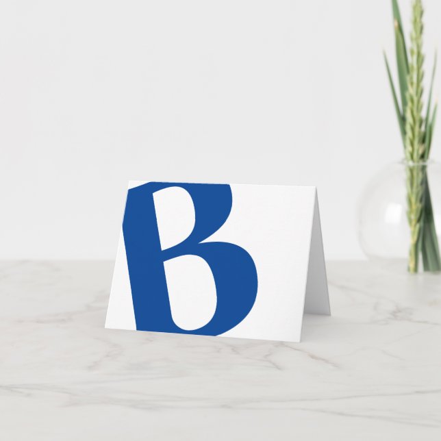 TILTED PERSONALIZED INITIAL, architectural style Note Card (Front)
