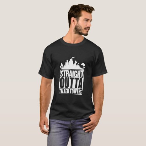 TILTED TOWER SKULL _ BATTLE ROYALE T_Shirt