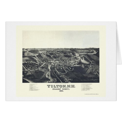 Tilton NH Panoramic Map _ 1884