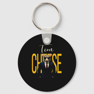 Tim Cheese - Funny Secret Agent Mouse Brainrot Kid Keychain