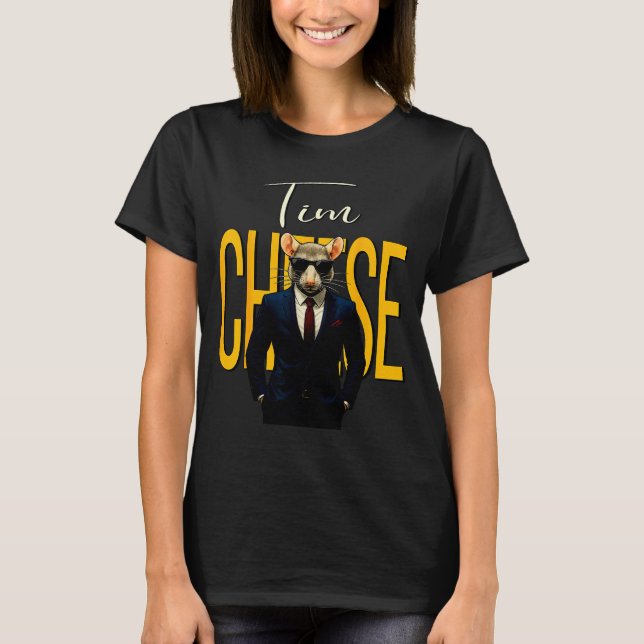 Tim Cheese - Funny Secret Agent Mouse Brainrot Kid T-Shirt (Front)
