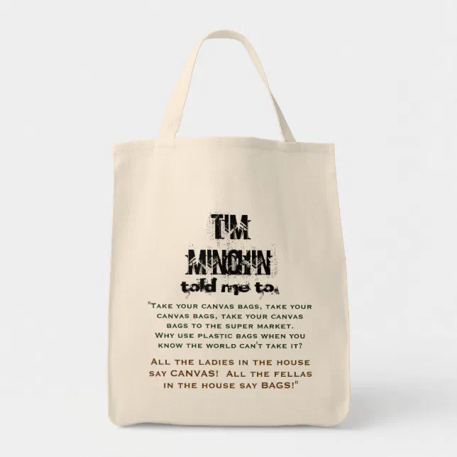 Tim Minchin Canvas Bag Zazzle