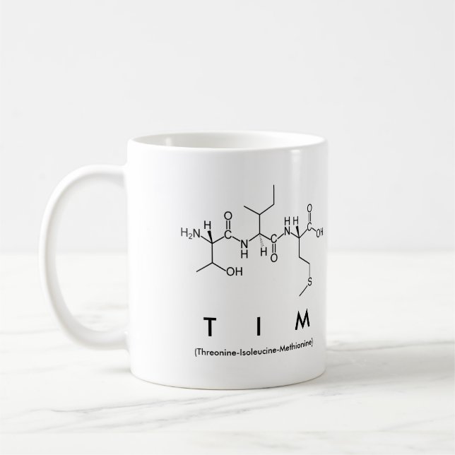 Tim peptide name mug (Left)
