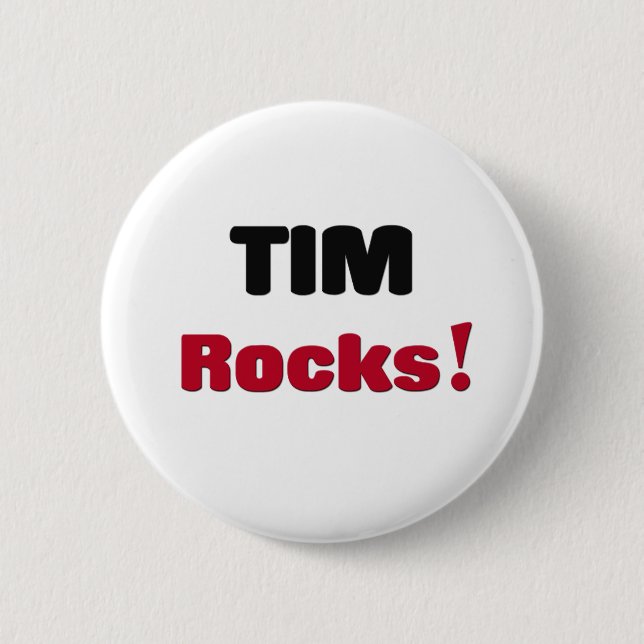 Tim Rocks Pinback Button (Front)
