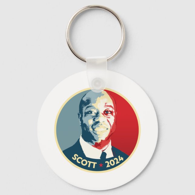 TIM SCOTT 2024 Election Button Keychain (Front)