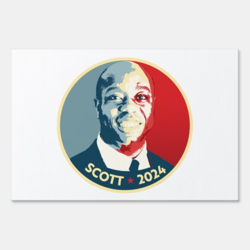 TIM SCOTT 2024 Election Button Sign