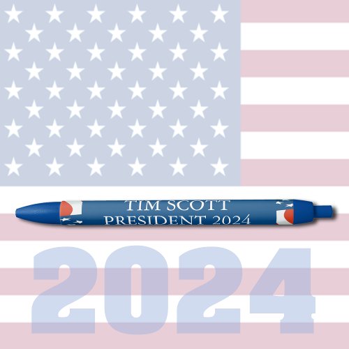 Tim Scott President 2024 Black Ink Pen