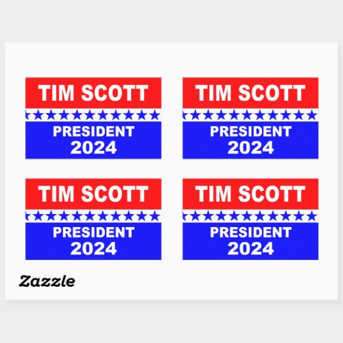 Tim Scott President 2024 Rectangular Sticker