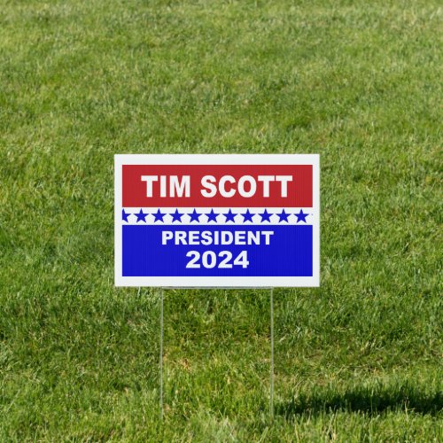 Tim Scott President 2024 Sign