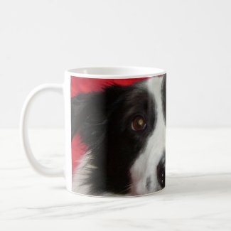 Tim the Border Collie Classic White Coffee Mug