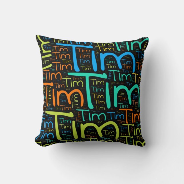 Tim Throw Pillow (Front)